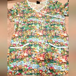 TOKIDOKI x KOI Scrub top